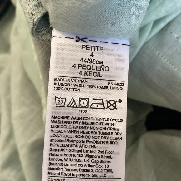 Host Pick 💙 Banana Republic Women’s Ramie romper green slate size 4 Petite - Picture 8 of 9